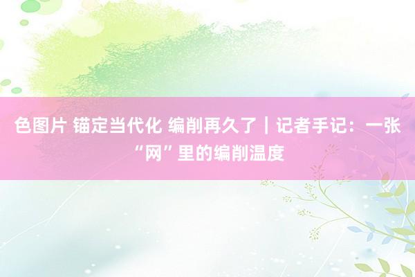 色图片 锚定当代化 编削再久了｜记者手记：一张“网”里的编削温度
