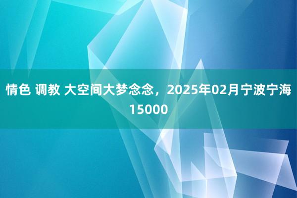 情色 调教 大空间大梦念念，2025年02月宁波宁海15000