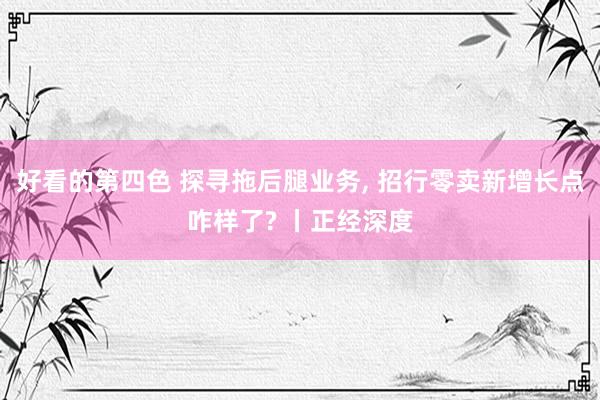 好看的第四色 探寻拖后腿业务， 招行零卖新增长点咋样了? 丨正经深度