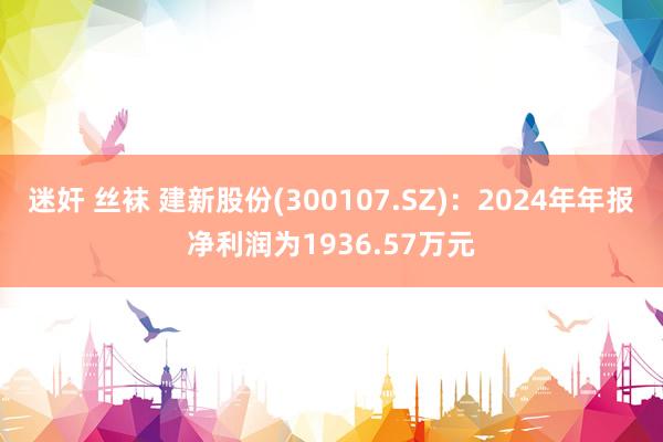 迷奸 丝袜 建新股份(300107.SZ)：2024年年报净利润为1936.57万元